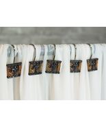 Rustic Lace Scroll Cross On Faux Wood Grain Bathroom Shower Curtain Hook... - $565.63 MXN