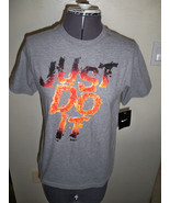 BOY&#39;S YOUTH KIDS NIKE LAVA JUST DO IT JDI GRAPHIC TEE T SHIRT GRAY NEW $... - $323.45 MXN