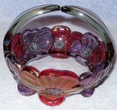 Vintage Westmoreland Glass Dogwood Floral Split Handle Basket - $45.00