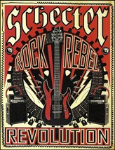 Schecter Rock Rebel Revolution series guitar advertisement 2009 ad print - $4.01