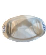 Corning Ware Cornflower Blue P-19 Oval Broil &amp; Serve Meat Platter Pre Owned - $24.47