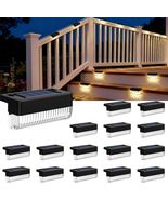 Durable Solar-Powered Deck Lights 16 Pack Automatic Outdoor Patio Lighti... - $61.33