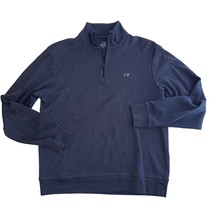 Vineyard Vines Navy Blue Cotton Long Sleeve Shep Shirt 1/4 Zip Mens Small - £17.30 GBP