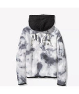 Victoria’s Secrets PINK Bling Sherpa Reversible Jacket Black White Tie D... - $53.46