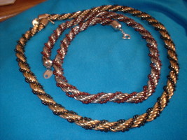 Vintage Jewelry Twisted Beaded Necklace Lot - £12.50 GBP