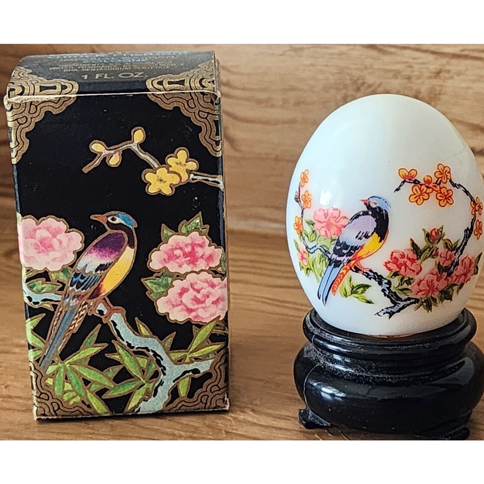 Vintage Avon Chinese Pheasant Oriental Egg Imperial Garden 1 Oz.&amp; Box EMPTY - $7.19