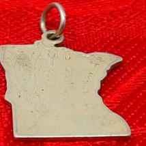 925 Sterling Silver Minnesota State Charm Pendant Keychain Purse FOB New Vtg 3D - $9.98