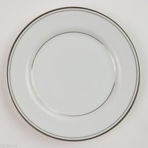 Fine China Of Japan Simplicity Bread &amp; Butter Plate 6.25&quot; Wide White Platinum - £2.79 GBP