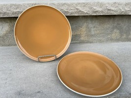 Set of 2 Cake Plates Accent Orange by Iroquois Ben Seibel Harvest 6.5&quot; - £8.88 GBP