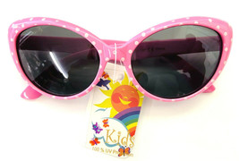  Girls Cat Eye Fashion Plastic Sunglasses Pink Polka Dot Frames NWT - $12.78