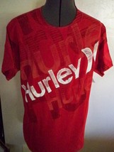 Hurley Mens Red Tee Tshirt White Logo W/ Red Shadow Logos Behind Prem Fit NEW$28 - £14.41 GBP