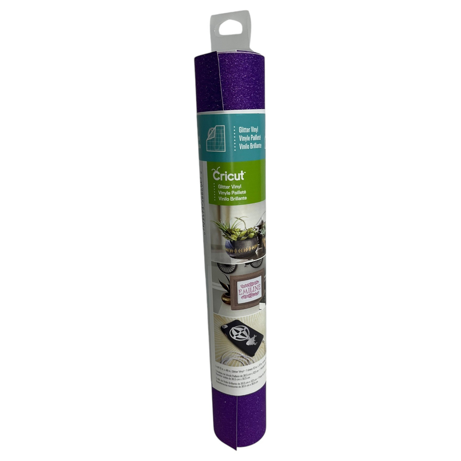 New Cricut Glitter Vinyl Purple Roll 12 X 48 Decorative Craft - $9.89