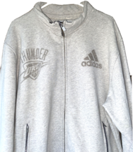 Adidas NBA OKC Jacket Full Zip Oklahoma City Thunder Mens 56 Gray Shai - £34.88 GBP