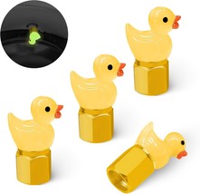 4 pcs Glow-in-The-Dark Cute Duckling Tire Valve Cap, Universal for Cars,... - $10.99