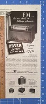 Vintage Print Ad Arvin Top Flight Radios Columbus IN 13.5&quot; x 5.25&quot; - $9.79