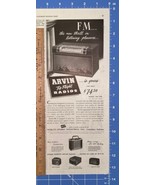 Vintage Print Ad Arvin Top Flight Radios Columbus IN 13.5&quot; x 5.25&quot; - £7.41 GBP