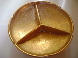 Pickard Gold Encrusted Tulip and Daisy Footed Glass Bowl - £9.49 GBP