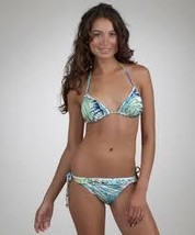 	 WOMEN&#39;S/JRS REEF ABSTRACT JUNGLE BLUE BIKINI SWIMSUIT SWIM LADIES NEW $80 - £27.86 GBP