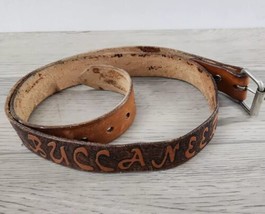 Homemade Tampa Bay Buccaneers Brown Leather Belt - £11.33 GBP