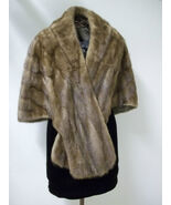 Extremely Soft Women's Brown Mink Stole Size Medium - $202.00