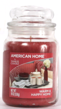 1 Ct American Home By Yankee Candle 19 Oz Warm & Happy Home Scented Glass Candle - £27.35 GBP