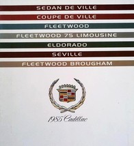 1985 Cadillac ELDORADO DE VILLE SEVILLE FLEETWOOD dlx brochure catalog US 85 - £7.84 GBP