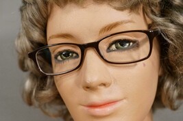 Vintage Costume Eyeglasses Theater Giorgio Armani Brown Frames &amp; Case Italy - $27.33