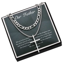 Cross Necklace to Son : To my Son/To my Dad Steel - $47.83