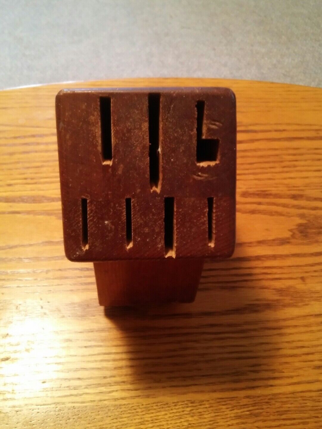 036 Wood Knife Holder Block Kitchen Item 7 Slot - $7.25