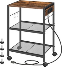 Hoobro Industrial Printer Stand, 3-Tier Mobile Printer Table, Rolling Cart With - £37.02 GBP