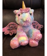 Barbie Unicorn 10&quot; Plush Toy Stuffed Animal Mattel Pastel Sound Works - $12.03