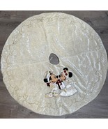 Disney Vintage Mickey Minnie Mouse Victorian Christmas Holiday Tree Skir... - $185.97