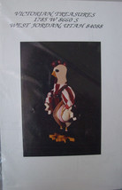 Folkart Wood Pattern Robbie Rooster with cloth embellishments - £4.50 GBP