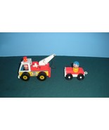 Vintage Fisher Price Little People #718 Tow Truck and Car Comp/EXC+++-NR... - £35.31 GBP