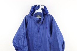 Vintage 90s Woolrich Mens Small Hooded Full Zip Parka Windbreaker Jacket Blue - £39.71 GBP