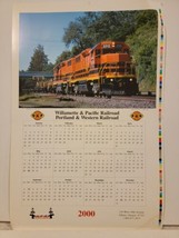 Vintage 2000 Railroad Calendar Poster Portland Western Railroad Train Locomotive - £26.85 GBP