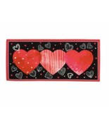 Valentine&#39;s Day Heart Trio Sassafras Non-Slip Indoor Door Mat 22” x 10” ... - £63.22 GBP