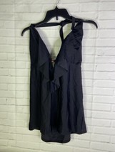 Smart &amp; Sexy Tankini Swimwear Swim Halter Top Black Womens Size XL - £23.94 GBP