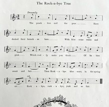 The Rock A Bye Tree Sheet Music 1903 Mary Robinson Art Seasonal Antique DWKK17 - £24.03 GBP