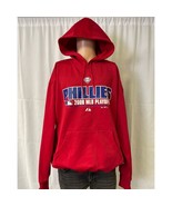 Majestic Men&#39;s Red Phillies 2008 MLB Player Hoodie/ Sweatshirt Size XL S... - $22.79