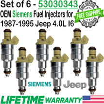 #53030343 6 Sets OEM Siemens Fuel Injectors For 1987-1990 Jeep Wagoneer 4.0L I6 - £104.86 GBP