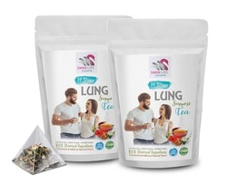 detox tea for lung cleanse - LUNG SUPPORT TEA - hibiscus tea bags 2 Pack... - £27.80 GBP