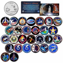 Space Shuttle Columbia Missions Colorized Florida Quarters U.S. 28 Coin Set Nasa - $74.76