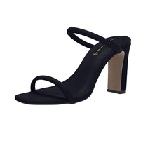 STEVEN New York Womens 8.5 Black Leather Strappy High Heels NIB XM0 - $28.22