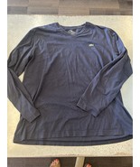 Lacoste Shirt Mens Extra Large 6 Navy Blue V Neck Long Sleeve - $32.80 CAD