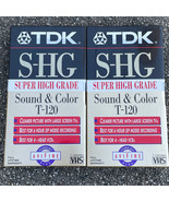 2 VHS Blank TDK Super High Grade S-HG 6 Hours T-120/246m Video AviFine - £12.23 GBP