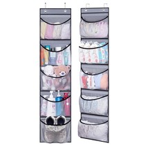 Hanging Shelves Over The Door Organizer Storage For Closet With 5 Pockets Organi - £23.97 GBP