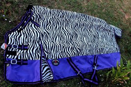 80&quot; 1000D Turnout Horse Heavy Winter Waterproof BLANKET Purple 6134G - $78.20