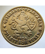 1924 SWEDEN TRAM TOKEN Gothenburg general public transportation adult br... - £7.98 GBP