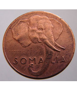 1950 SOMALIA ELEPHANT HEAD over 60 Years Old African Elephant 1 Centesim... - £11.94 GBP